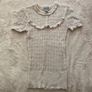 Sparkly light pink sweater top